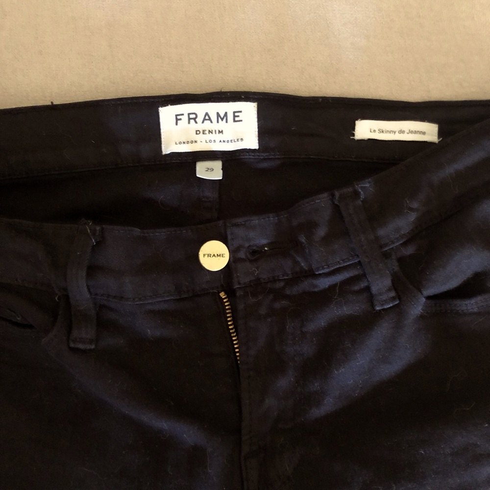 Frame Denim black skinny jeans sz 29